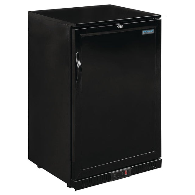 Polar G-Series 900mm Single Solid Door Back Bar Cooler in Black 138Ltr - GL015  Polar   