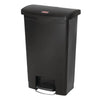 Rubbermaid Slim Jim Front Step-On Pedal Bin Black 50Ltr - GL028  Slim Jim   