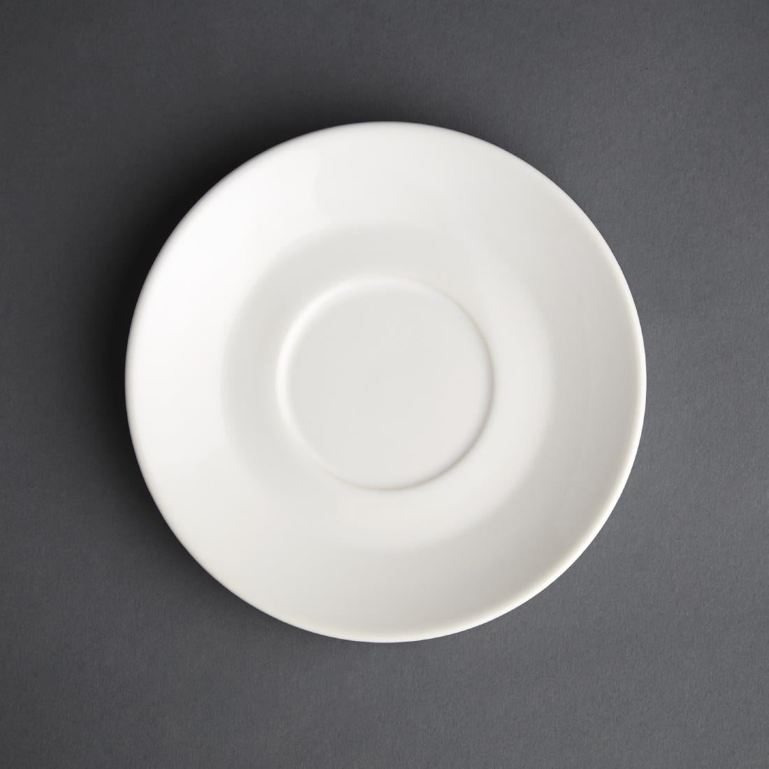 Olympia Cafe Saucer White (Fits GK074) - 158mm 6 1/4" (Box 12) - GL048 Olympia Crockery Olympia   