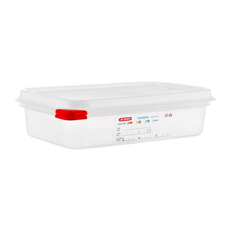 Araven Polypropylene 1/4 Gastronorm Food Containers 1.8Ltr (Pack of 4) - GL263  Araven   