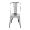 Bolero Bistro Steel Side Chairs Gun Metal Grey (Pack of 4) - GL329 Metal Dining Chairs Bolero   
