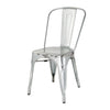 Bolero Bistro Galvanised Steel Side Chairs (Pack of 4) - GL338 Metal Dining Chairs Bolero   