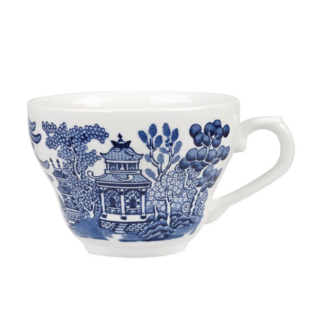 Churchill Vintage Prints Willow Georgian Teacup Blue 200ml (Pack of 12) - GL470 Cups and Mugs Churchill