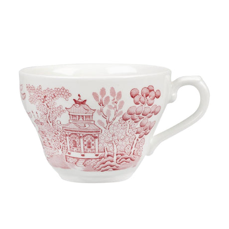 Churchill Vintage Prints Willow Georgian Teacup Cranberry 200ml (Pack of 12) - GL474 Cups and Mugs Churchill