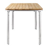 Bolero Square Ash and Aluminium Table 700mm - GL982 Wooden Tables Bolero   