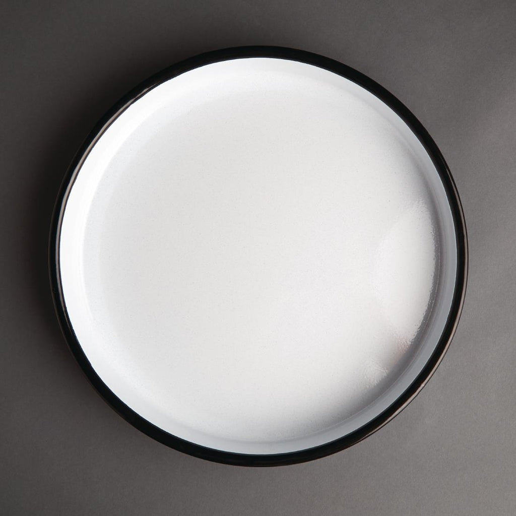 Olympia Enamelled Steel Round Service Tray 320mm - GM240 Olympia Crockery Olympia   