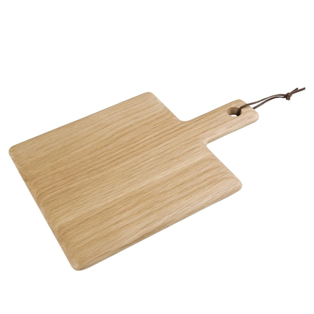 Olympia Oak Wood Handled Wooden Board Small 230mm - GM260  Olympia   