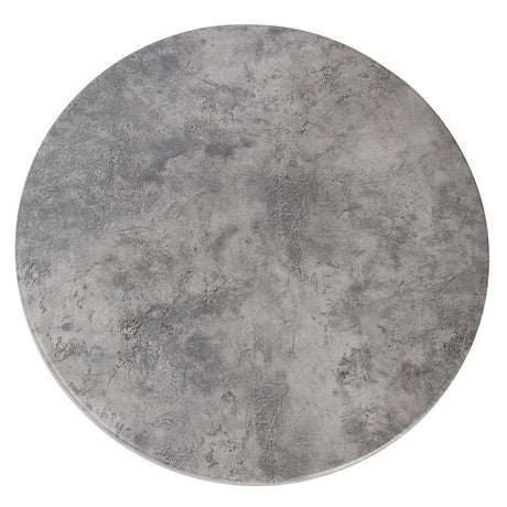 Werzalit Pre-Drilled Round Table Top Concrete 800mm - GM421 Stone Effect Table Tops Werzalit   