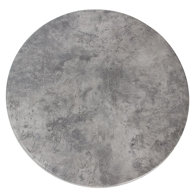 Werzalit Pre-Drilled Round Table Top Concrete 800mm - GM421 Stone Effect Table Tops Werzalit   