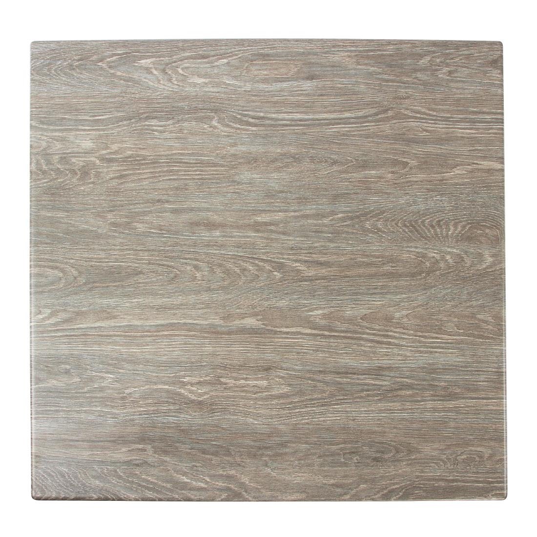 Werzalit Pre-drilled Square Table Top  Limed Oak 800mm - GR539 Wood Effect Table Tops Werzalit   