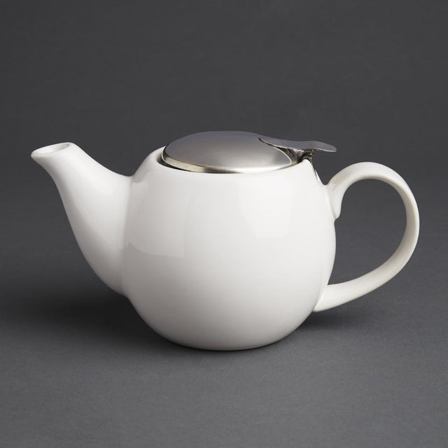 Olympia Cafe Teapot White - 510ml 17.2fl oz (Box 1) - GM593 Olympia Crockery Olympia   