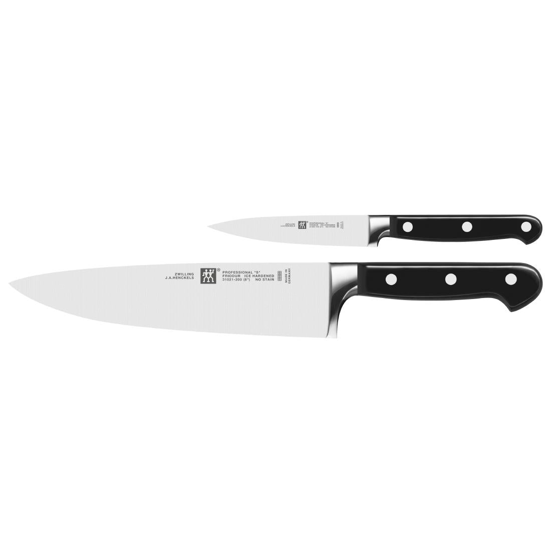 Zwilling Professional Knife Set 10cm Paring Knife & 20cm Chef's Knife (Pack 2) - GM671  Zwilling Henckels   