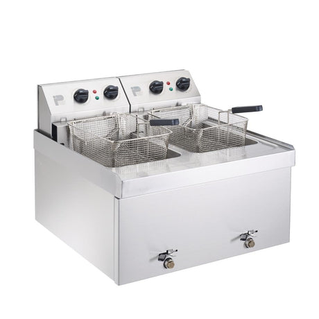 Parry Twin Tank Twin Basket Countertop Electric Fryer NPDF6 - GM751 Countertop Electric Fryers Parry