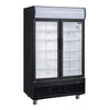 Polar G-Series Upright Hinged Door Display Cooler with Light Box 950Ltr Black - GM813  Polar   
