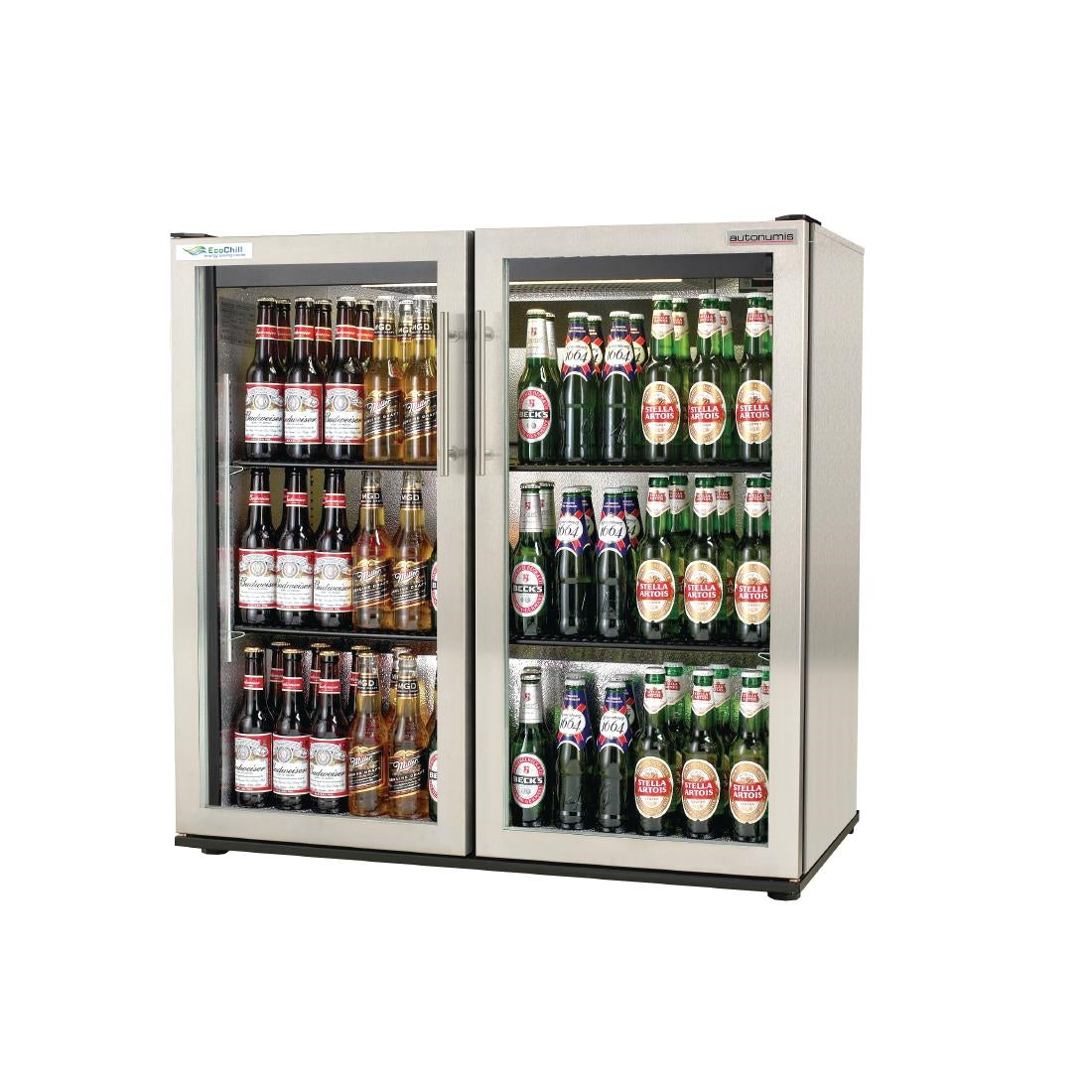 Autonumis EcoChill Double Hinged Door Maxi Back Bar Cooler, St/St A210106 - GN381  Autonumis   