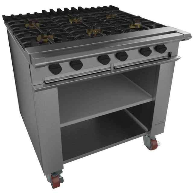 Falcon Chieftain 6 Burner Natural Gas Boiling Table on Castors G1060X - GP002-N  Falcon   