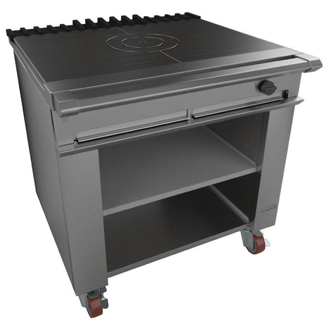 Falcon Chieftain Single Bullseye Solid Top with Castors Natural Gas G1026BX - GP003-N  Falcon   