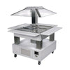 Roller Grill Chilled Salad Bar Square White Wood - GP306  Roller Grill   