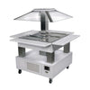 Roller Grill Heated Salad Bar Square White Wood - GP309  Roller Grill   