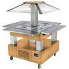 Roller Grill Heated Salad Bar Square Light Wood - GP308  Roller Grill   