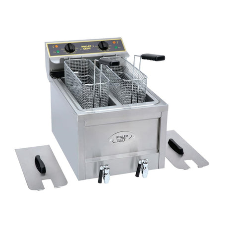 Roller Grill Twin Tank Twin Basket Countertop Electric Fryer RFE8D - GP315 Countertop Electric Fryers Roller Grill