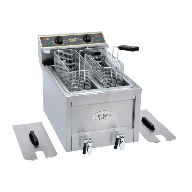 Roller Grill Twin Tank Twin Basket Countertop Electric Fryer RFE8D - GP315 Countertop Electric Fryers Roller Grill
