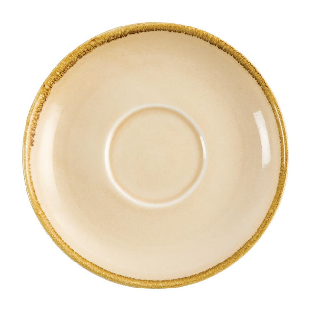 Olympia Kiln Cappuccino Saucer Sandstone 160mm (Pack of 6) - GP333  Olympia   