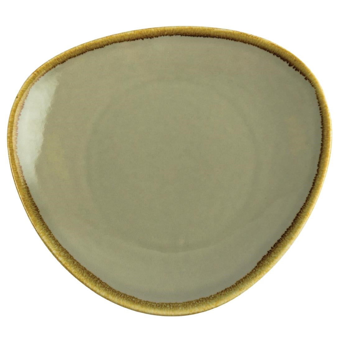 Olympia Kiln Triangular Plate Moss 280mm (Pack of 4) - GP474 Plates Olympia