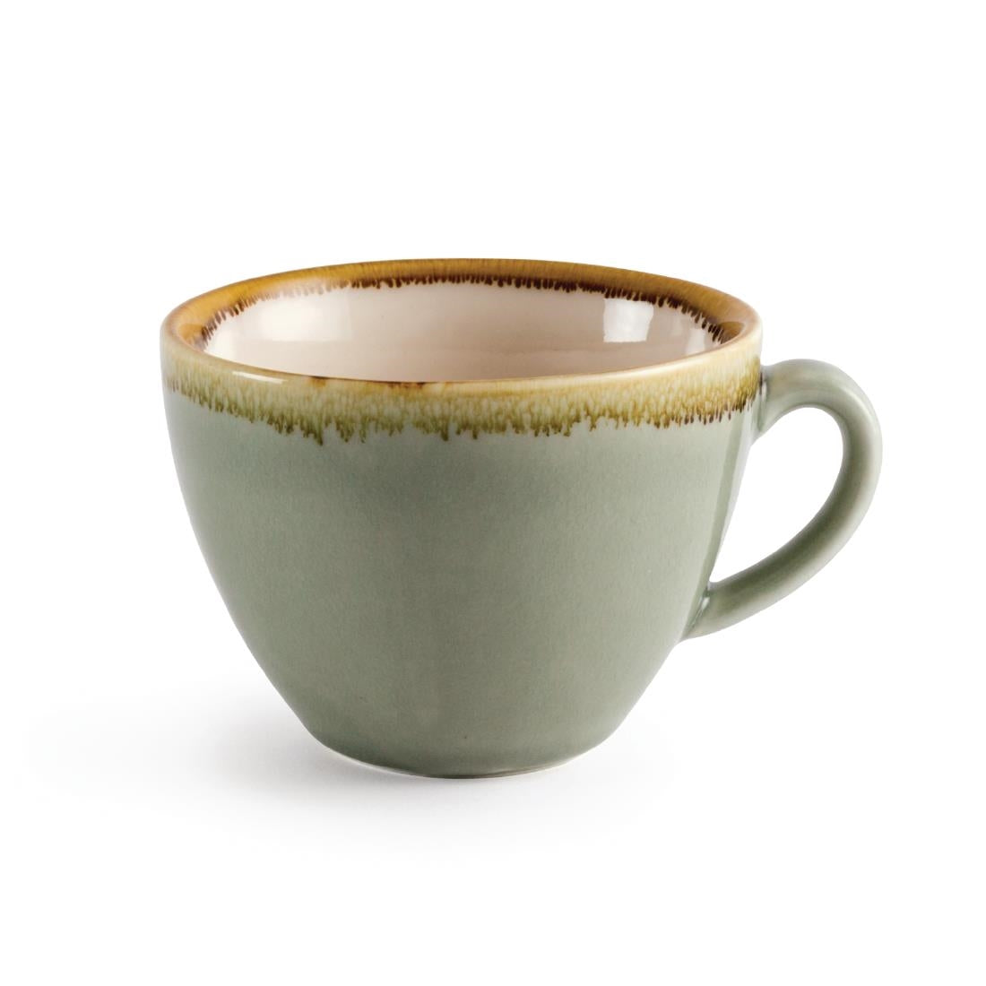 Olympia Kiln Cappuccino Cups Moss 230ml (Pack of 6) - GP478  Olympia   