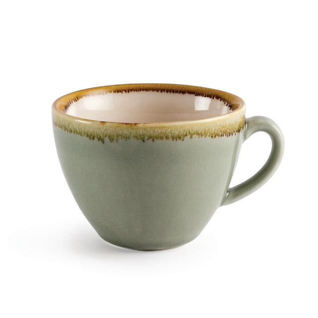 Olympia Kiln Cappuccino Cups Moss 230ml (Pack of 6) - GP478  Olympia   