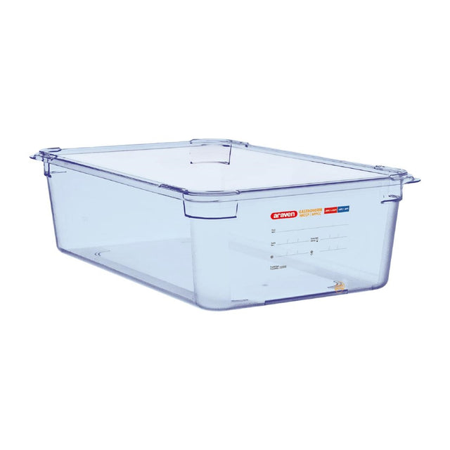 Araven ABS Food Storage Container Blue GN 1/1 150mm - GP590  Araven   