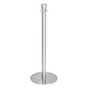 Bolero Flat Base Barrier Posts Brushed Stainless Steel (Pack of 2) - GP639  Bolero   