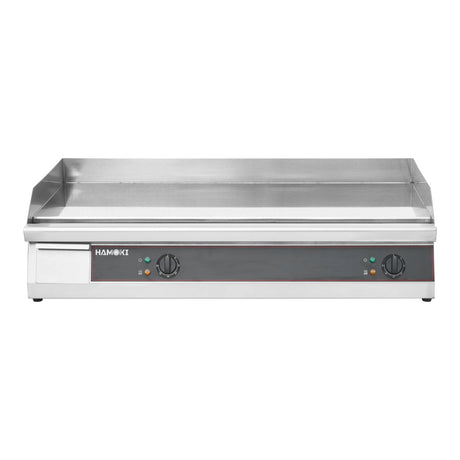 Hamoki 2 Burner Electric Flat Countertop Chrome Plated Griddle 1000mm Wide | 101106 Electric Griddles Hamoki