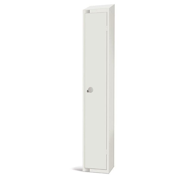 Elite Single Door Manual Combination Locker Locker White with Sloping Top - GR302-CLS Steel Lockers 300mm Deep Elite Lockers   