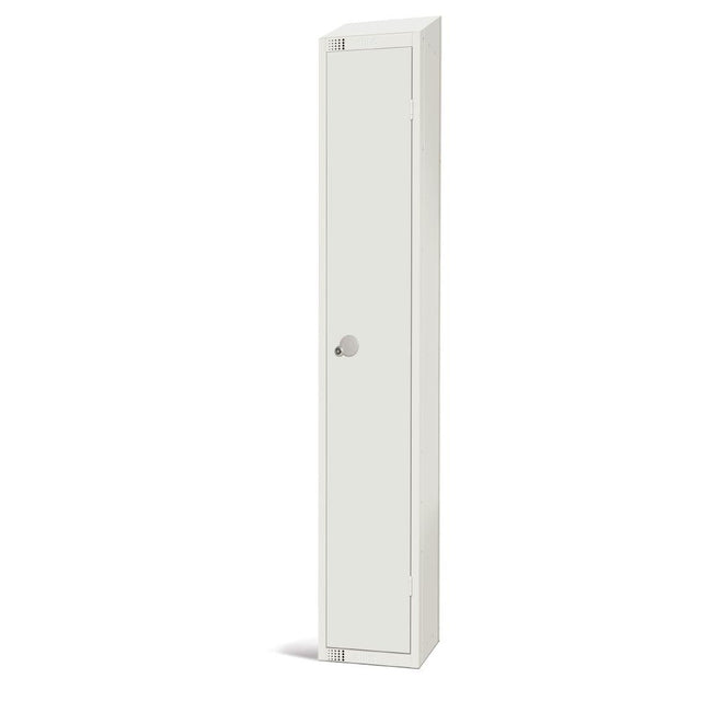 Elite Single Door Coin Return Locker with Sloping Top White - GR302-CNS Steel Lockers 300mm Deep Elite Lockers   