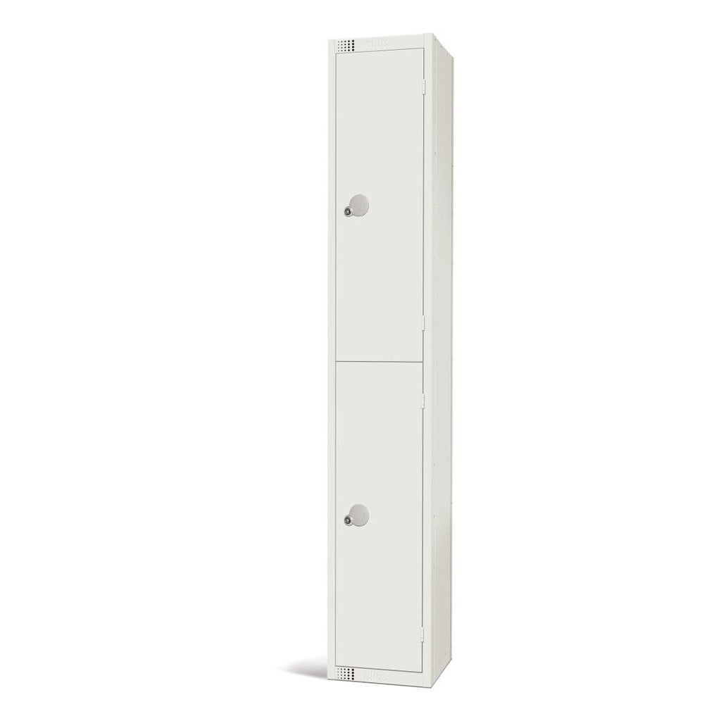 Elite Double Door Coin Return Locker White - GR303-CN Steel Lockers 300mm Deep Elite Lockers   