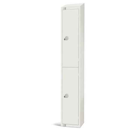 Elite Double Door Manual Combination Locker Locker White with Sloping Top - GR303-CLS Steel Lockers 300mm Deep Elite Lockers   