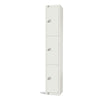 Elite Three Door Coin Return Locker White - GR304-CN Steel Lockers 300mm Deep Elite Lockers   