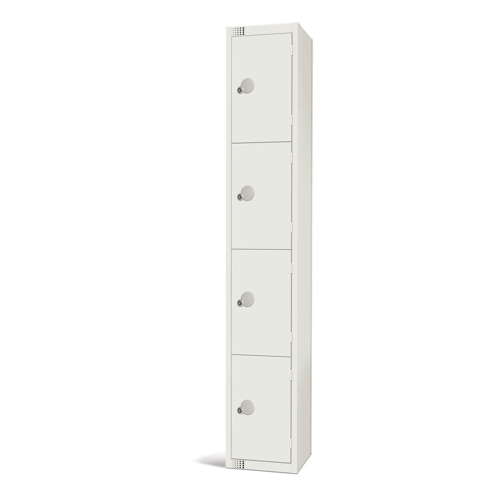 Elite Four Door Manual Combination Locker Locker White - GR305-CL Steel Lockers 300mm Deep Elite Lockers   