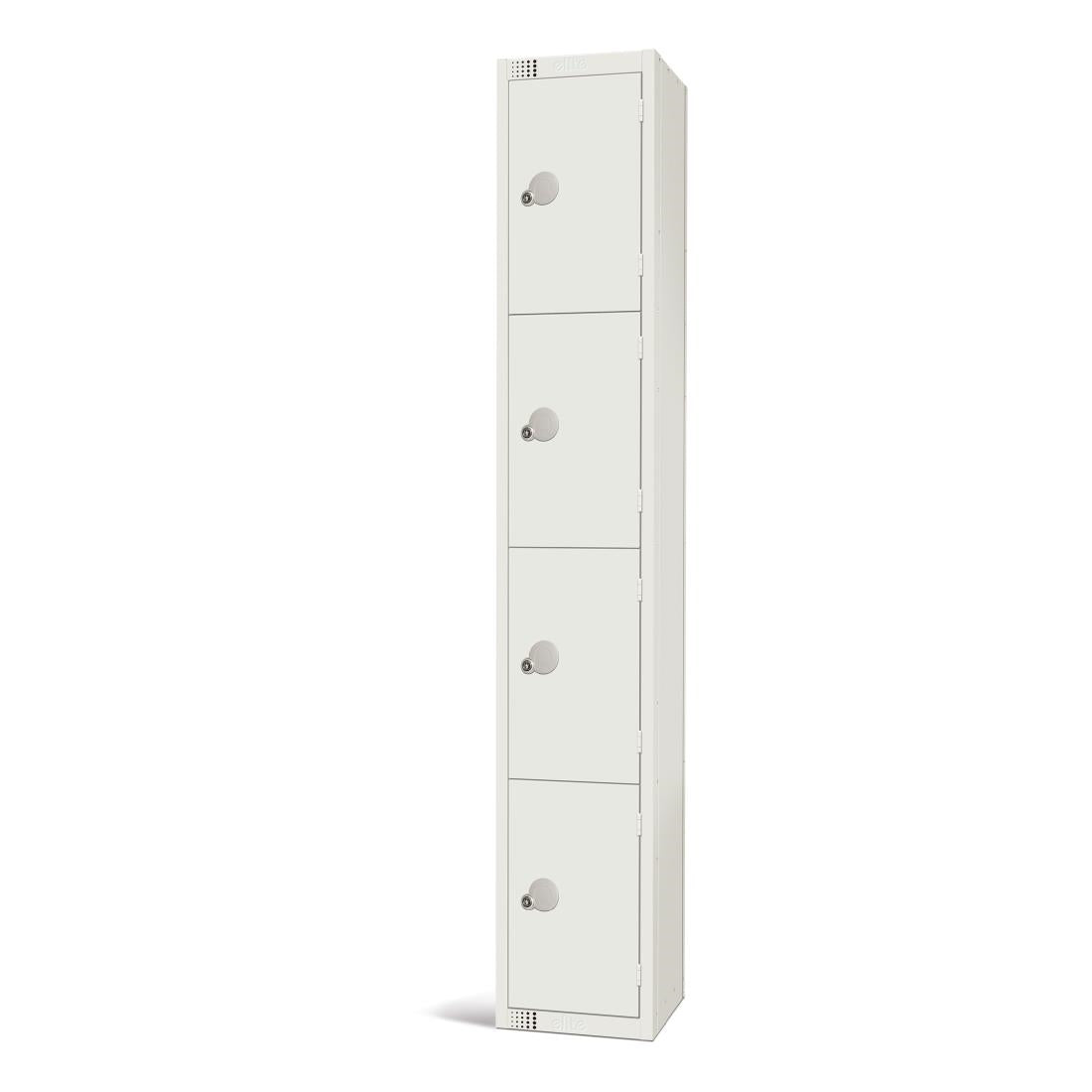 Elite Four Door Manual Combination Locker Locker White - GR305-CL Steel Lockers 300mm Deep Elite Lockers   