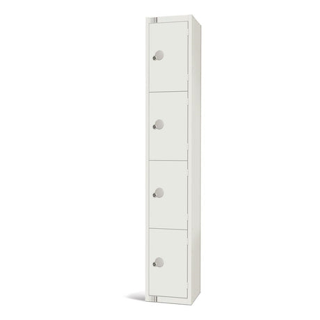 Elite Four Door Manual Combination Locker Locker White - GR305-CL Steel Lockers 300mm Deep Elite Lockers   