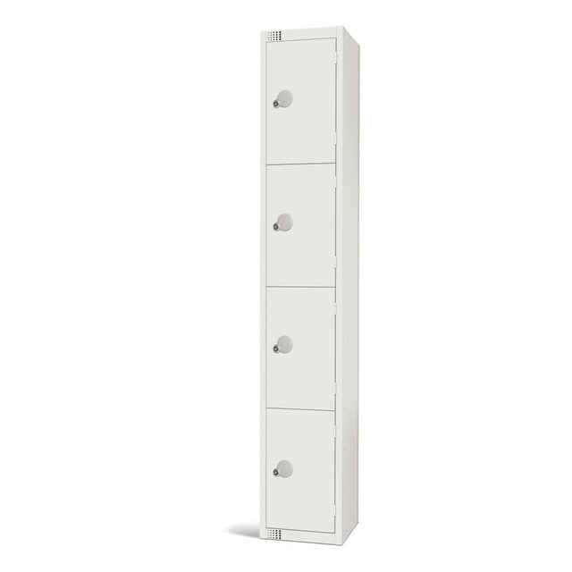Elite Four Door Manual Combination Locker Locker White - GR305-CL Steel Lockers 300mm Deep Elite Lockers   