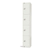 Elite Four Door Coin Return Locker White - GR305-CN Steel Lockers 300mm Deep Elite Lockers   