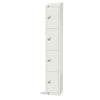 Elite Four Door Camlock Locker with Sloping Top White - GR305-CS Steel Lockers 300mm Deep Elite Lockers   