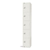 Elite Five Door Camlock Locker White - GR306-C Steel Lockers 300mm Deep Elite Lockers   