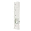 Elite Five Door Padlock Locker White - GR306-P Steel Lockers 300mm Deep Elite Lockers   