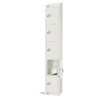 Elite Five Door Padlock Locker with Sloping Top White - GR306-PS Steel Lockers 300mm Deep Elite Lockers   