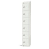 Elite Six Door Camlock Locker with Sloping Top White - GR307-CS Steel Lockers 300mm Deep Elite Lockers   