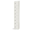 Elite Eight Door Camlock Locker with Sloping Top White - GR308-CS Steel Lockers 300mm Deep Elite Lockers   