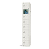 Elite Eight Door Padlock Locker White - GR308-P Steel Lockers 300mm Deep Elite Lockers   